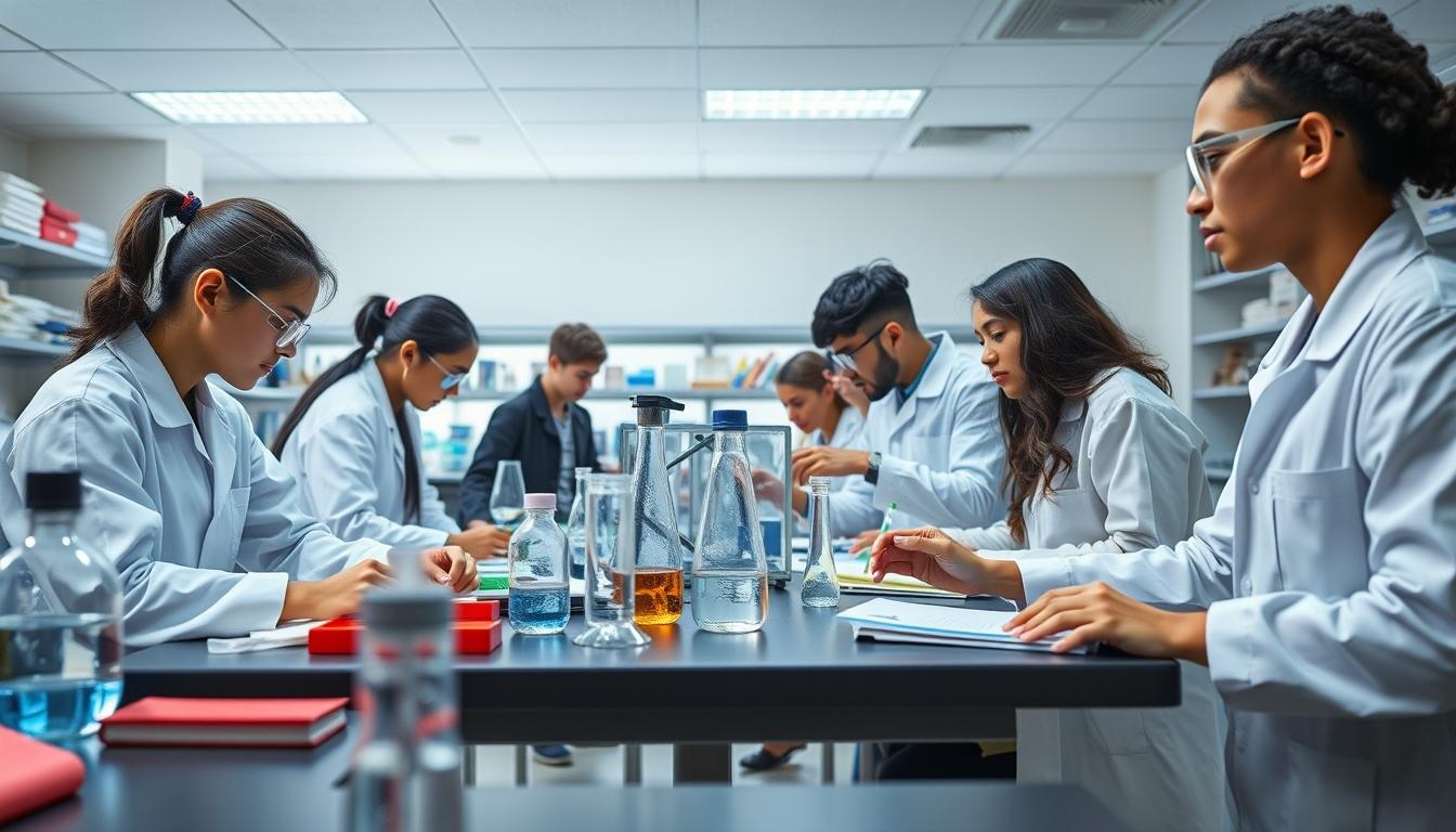 Student developing practical and academic skills