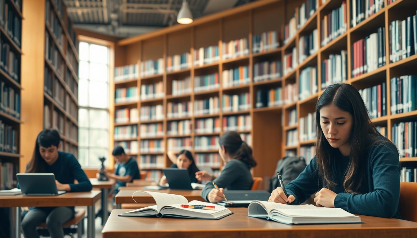 Students working in research laboratory
