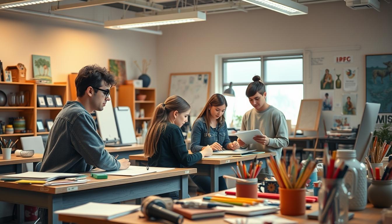 Modern university campus for students